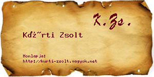 Kürti Zsolt névjegykártya
