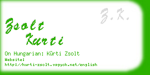zsolt kurti business card